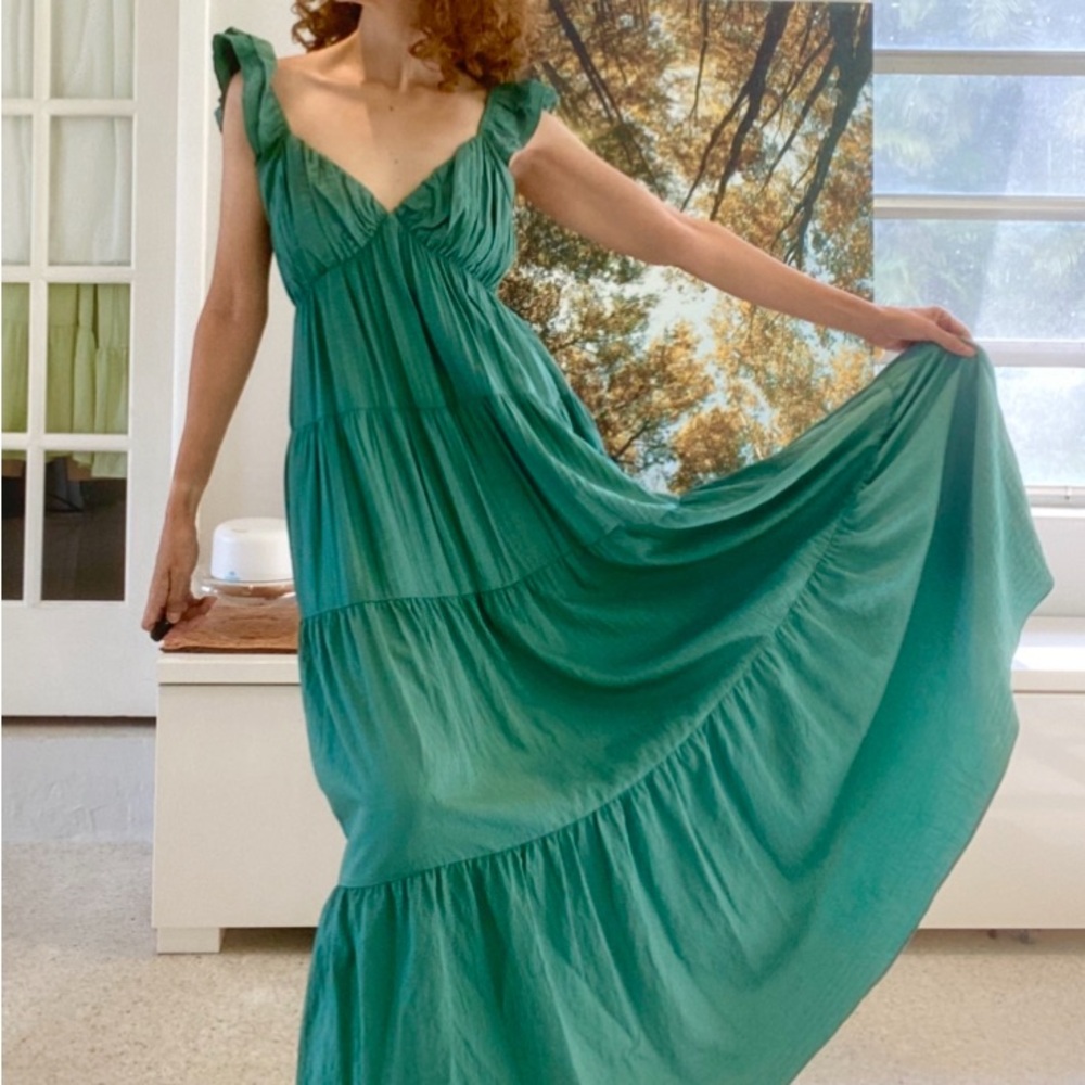 Davi and Dani Green Goddess Dress w/POCKETS!